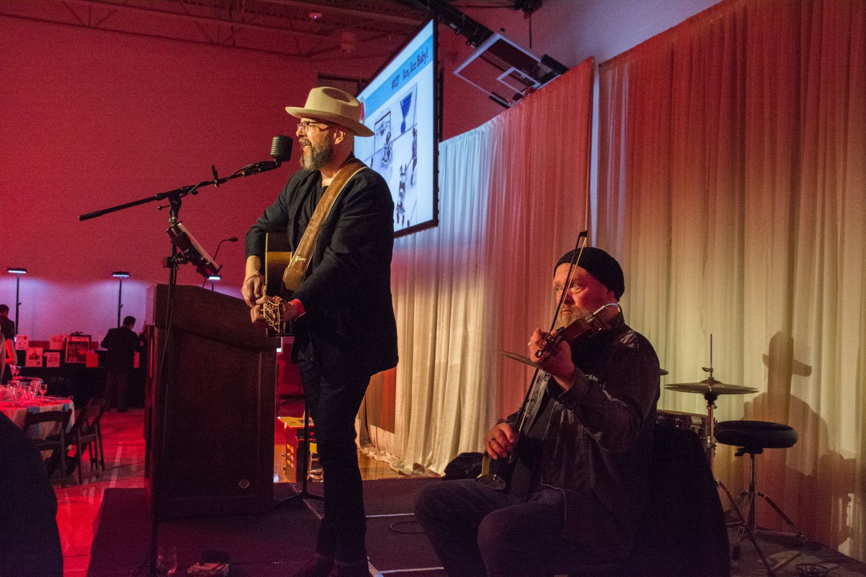 The Ross Bell Band performs at the event